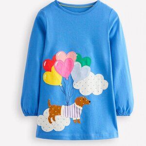 NWOT Mini Boden Appliqué Jersey Tunic